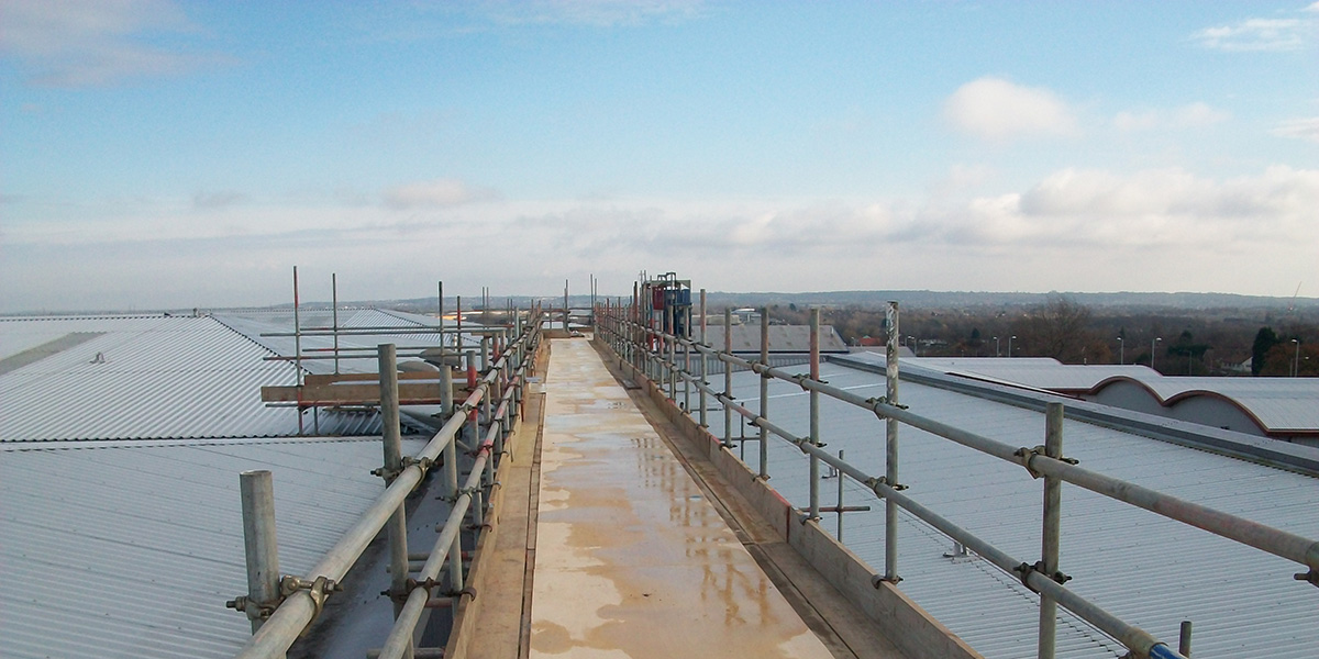 Commercial Scaffold on Roof 